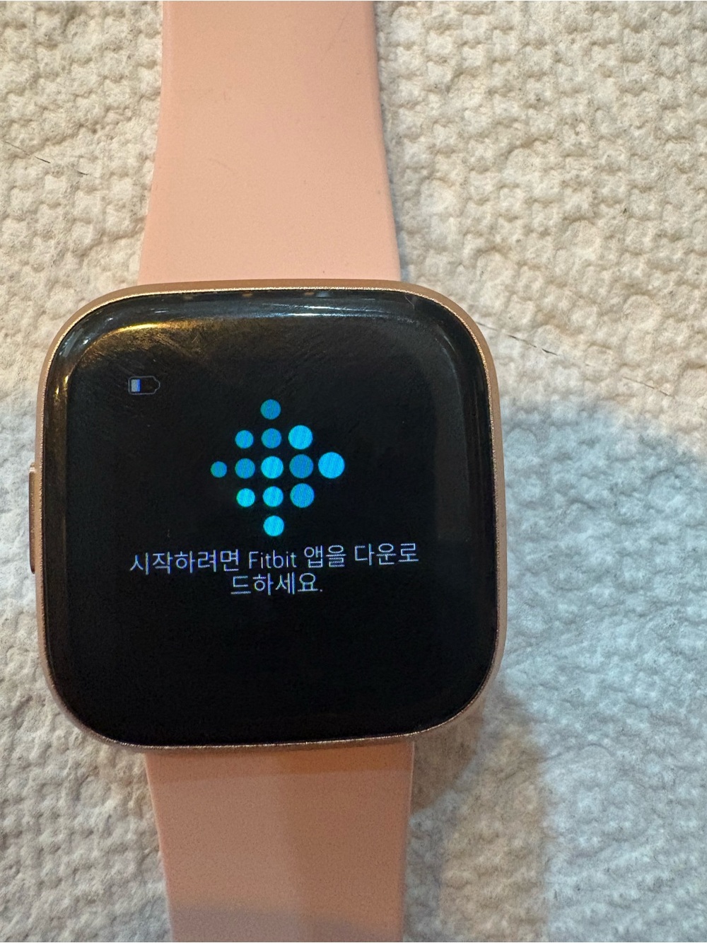 fitbit Versa Lite Pink Silicone Smartwatch with Touch Screen